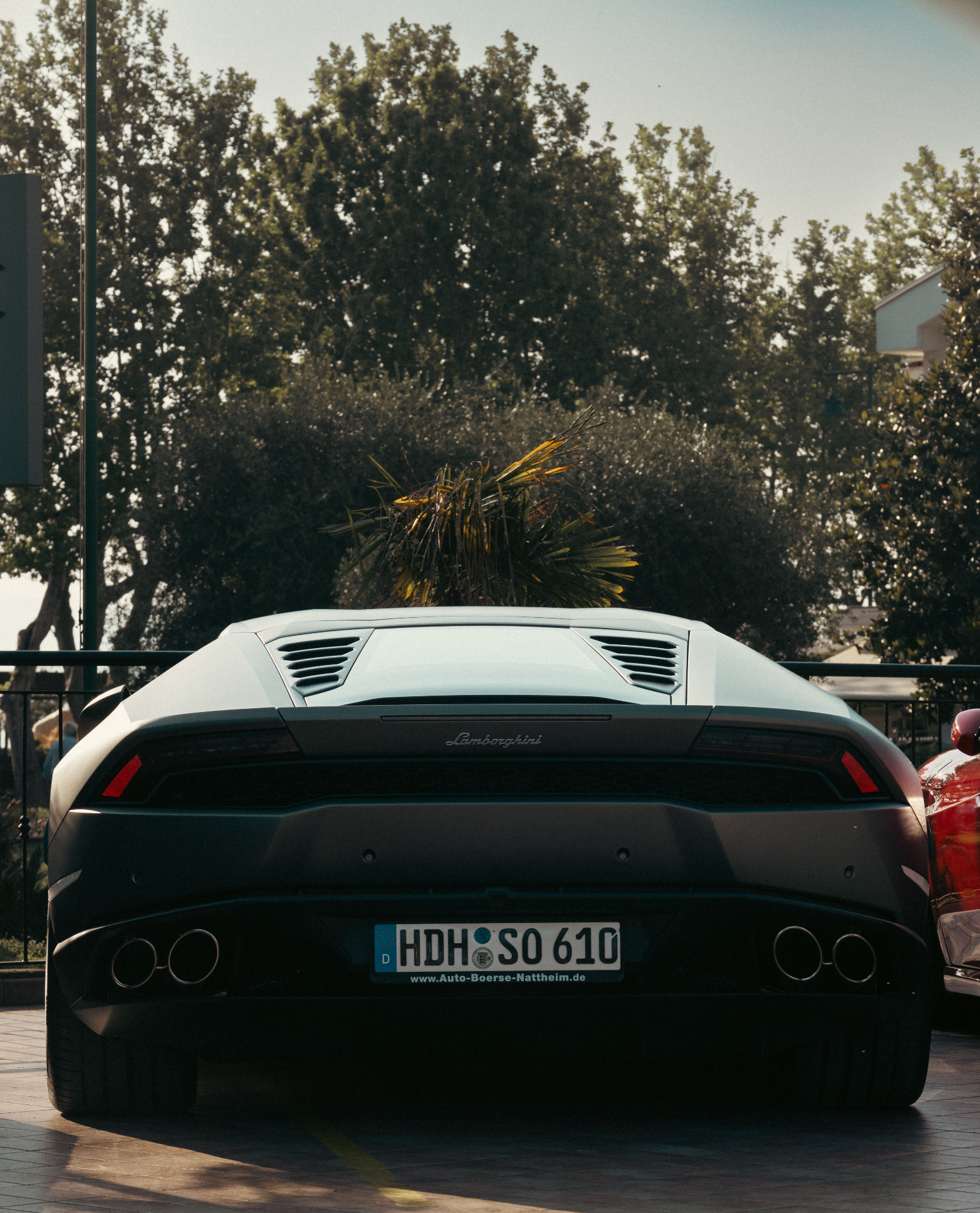 Matte Lamborghini Huracán rear profile