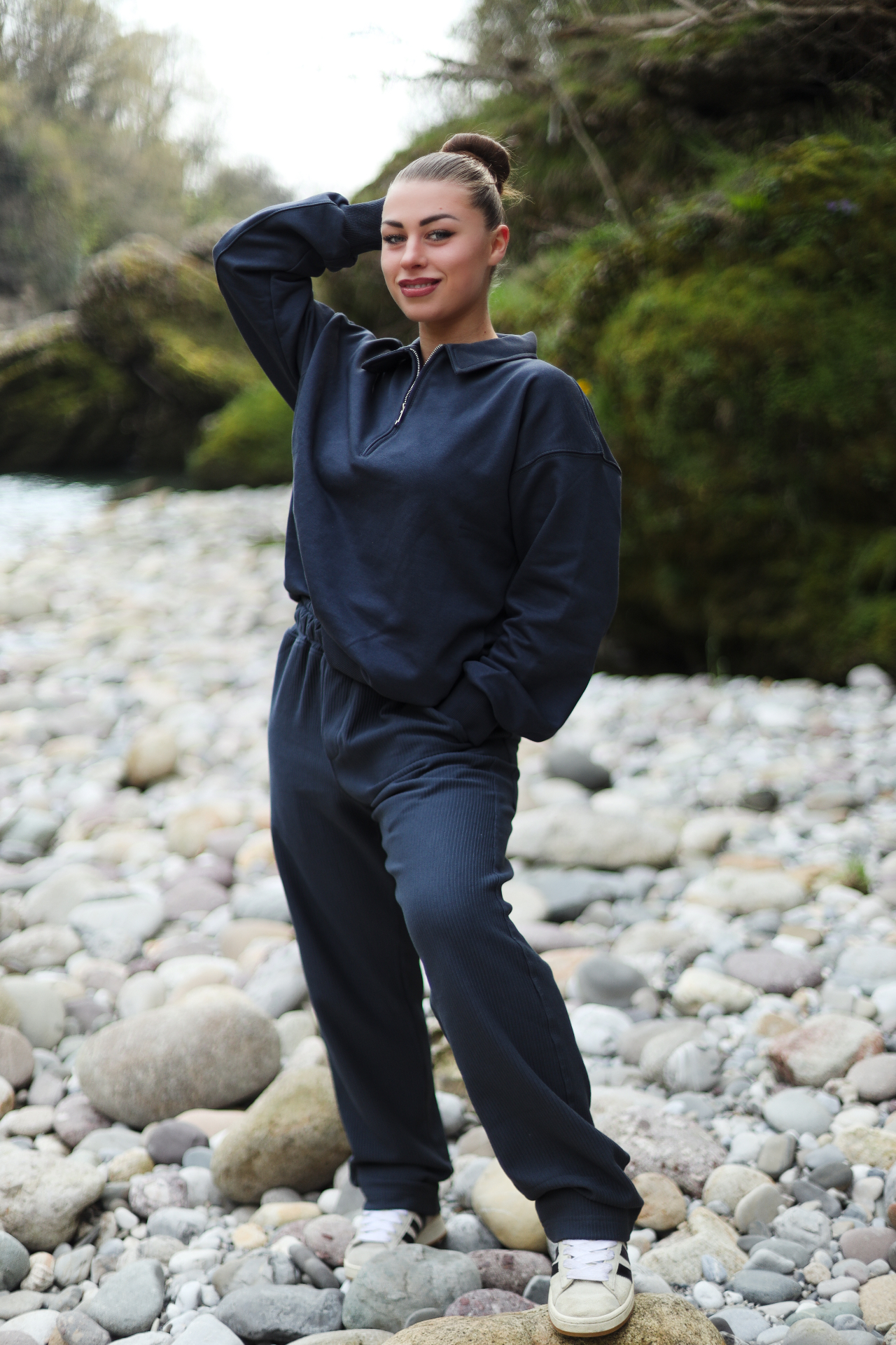 Portrait shoot on riverbed